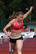 Ivana Lončarek iz AK Zagreb Ulix u finišu utrke na 100 m s preponama
