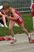 Maja Martinčević na startu utrke na 60 m za limačice