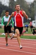 05.10.2014. - HALS - 5. kolo stariji, Mladost Zagreb - Ivan Janušić u zadnjim metrima utrke na 100 m