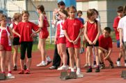 Lucija Đaković na startu utrke na 60 m